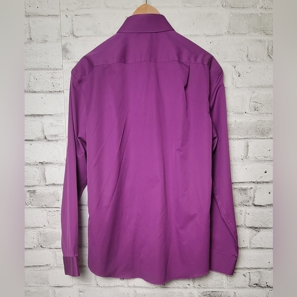 Ck Calvin Klein Purple Slim Fit Dress Shirt - Picture 4 of 6